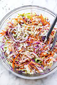 This salad was a very nice addition. Sweet Vinegar Coleslaw No Mayo Foodiecrush Com