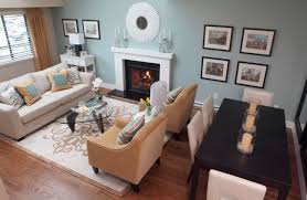 Symmetry in interior design is introduced to create balance and a feeling of calm. Small Living Room Dining Room Apartment Combo Google Search Rectangle Living Room Living Room Dining Room Combo Rectangular Living Rooms