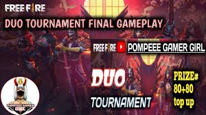 Free fire live mafia cup tournament final garena free fire live streamer from india killing player with loud volume spy like. Freefire Duo Tournament Final Gameplay Freefire Garena Pompeeegamergirl Youtube