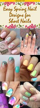 This simple spring nail design is for nature lovers. 40 Easy Spring Nail Designs For Short Nails
