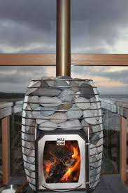 Sauna Stove With Round Stones Wood Sauna Sauna Design Sauna