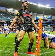 Footy Players Josh Mansour Of The Penrith Panthers Hot Rugby Players Rugby Boys Rugby Players