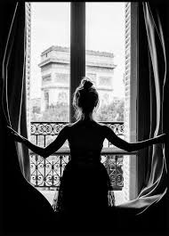 Amazing Black And White Photography Prints A Black And White Picture Of A Young Woman Looking Out Onto The Arc De Triomphe In Paris All You Can Do Is Window Poster Black And White Posters Poster Store