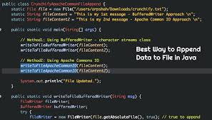 Updated How To Append Data To File In Java Apache Fileutils And Bufferedwriter Approach Http Crunchify Com Best Way To Data Creative Web Design Approach