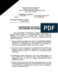 Halimbawa nito ang panahon ng tag ani. Affidavit Of Desistance Tagalog Sample