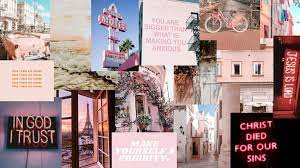 Pink Collage Laptop Background Laptop Backgrounds Collage Background Laptop Wallpaper