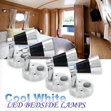 4pcs 12v Led Swivel Reading Light Rv Boat Camper Bedside