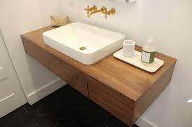 Top quality products · excellent service · huge selection Floating Bathroom Vanity With Drawer In Walnut Treeline Made In Los Angeles