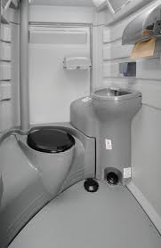 flushable portable restroom unit