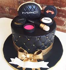 black theme mac makeup cake mac