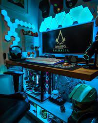 By I Am Milkes Are You Excited For Assassin S Creed Valhalla Gamrtalk Computer Gaming Room Video Game Room Design Gaming Room Setup