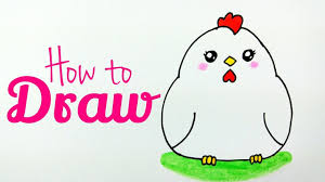 The lucky chicken pattern is an easy and quick to sew project and it is perfect to sew as an ornament, pincushion, bean bag, potpourri sachet, and paperweight. How To Draw Chicken Chicken Drawing Tutorial For Kids Step By Step Tutorial Youtube