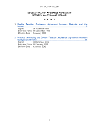 The agreement was amended in 2004; Http Www Hasil Gov My Pdf Pdfam Irelanddta 05092018 Pdf