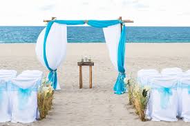 Beach Wedding Decorated Canopy With Rustic Sand Ceremony Table Aqua Beach Weddings Florida Beach Wedding Rustic Beach Wedding