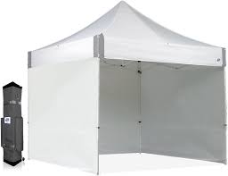 Roller bag and universal rope and spike kit. Amazon Com Es100s Es100s910whrcvp Commercial 10 X 10 With 3 1 Mid Zip Sidewall And Wide Trax Roller Bag White E Z Instant Shelter Canopy 10 By 10 Outdoor Canopies Garden Outdoor