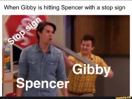 Сериал айкарли/icarly 1 сезон онлайн. When Gibby Is Hitting Spencer With A Stop Sign Ifunny Memes Tv Show Quotes Funny Memes