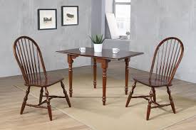 Offers a traditional touch for your dining room. Drop Leaf Dining Set W Spindleback Chairs Chestnut 3 Piece Sunset Trading