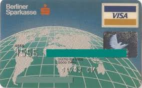 Accounts and cards the important things in life. Bank Card Berliner Sparkasse Berliner Sparkasse Germany Federal Republic Col De Vi 0015 02
