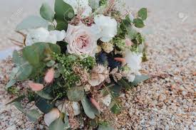 They are one of the most requested flowers when it comes to creating bouquets. Stylish Bouquet Of White And Pink Flowers Different Types Of Grass And Leaves Stock Photo Picture And Royalty Free Image Image 64629285