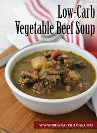 This Comforting Vegetable Beef Soup Doesn T Even Require Any Special Ingredients Thm S Low Carb Gluten Fre Vegetable Beef Soup Beef Soup Low Carb Vegetables