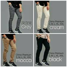 Beli Celana Panjang Pria Chino Terbaru Chino Hitam Chino Krem Chino Grey Chino Mocca Celana Chino Harga Grosir Dengan Grey Chinos Mens Outfits Pants