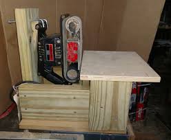 Belt Sander Stand Was Made From Scrap Wood I Used 2x6 Ptp And A Scrap Piece Of Plywood For The Table Top Japanese Joinery Belt Sander Forging Tools