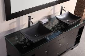 Pin By James Burton On Sinks Black Bathroom Sink Double Sink Bathroom Black Vanity Bathroom