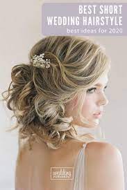 Loosen the top section even more by pulling the hair from the crown area, then smooth it all with a comb. 48 Trendiest Short Wedding Hairstyle Ideas Short Wedding Hair Bridesmaid Hair Long Romantic Wedding Hair