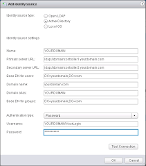 Vmware Vcenter Howto Add An Active Directory Domain As Sso Identity Source And Using System Session Credentials Michls Tech Blog