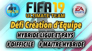 Au début de fut les défis création d'équipe permettent de gagner des crédits. Solution Dce Sbc Hybride Ligue Et Pays 2 Defis Creation D Equipe Fifa 19 Fut 19 Youtube