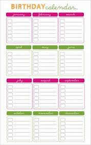 This is a simple birthdate calendar with colorful texts, and it is available in two parts containing six months in each. 46 Birthday Calendar Templates Psd Pdf Excel Free Premium Templates