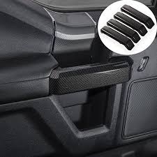 Voodonala Carbon Fiber Grain Inner Door Handles Cover Trim Kit Interior Accessories For Ford F150 2015 2016 2017 F150 Accessories Car Seats 2015 Ford F150