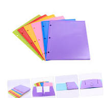 Amazon.com : Cabilock Pp Double-Sided A4 Document Folders Pocket 6/pk Mixed  Colors Office Organizer for Clean and Tidy Workspace : Office Products