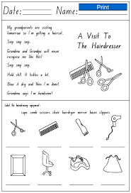 Play bingo with the cards from activity sheet 1. A Visit To The Hairdresser Response Activity Sheet1 Studyladder Interactive Learning Games