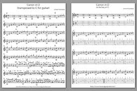 It may not be all from the original version and it may not sound the same at all, but it's my version of canon in d. Free Classical Guitar Sheet Music Pachelbel Johann Canon In D