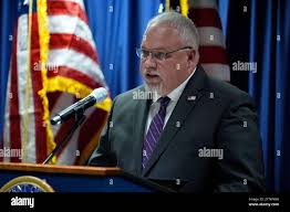 Daniel Brubaker, Inspector in Charge of the U.S. Postal Inspection Service,  New York Division speaks during a press conference at Federal Plaza in New  York, Monday, Sept. 30, 2024. (AP Photo/Pamela Smith