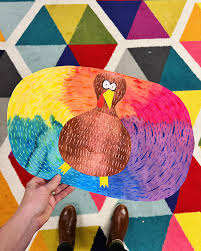 Now that it's November, I'm switching gears from pumpkins to Turkeys!  Inspired by the rainbow lions lesson by @thelittleartistsroom, we'll be  making Grati-Turkeys! This lesson will be focusing