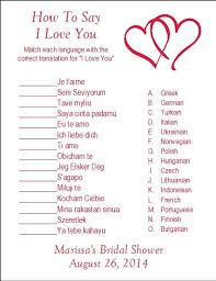 24 Personalized How To Say I Love You Bridal Shower Game Bridal Shower Games Travel Bridal Showers Travel Theme Bridal Shower