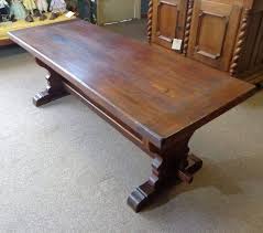 Th Century French Antique Oak Trestle Table From Trestle Table Antique Table Table