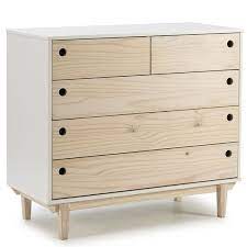 Check spelling or type a new query. Commode Roma Avec 5 Tiroirs En Couleur Blanc Pieds Et Facades En Bois Naturel Cdiscount Maison