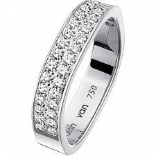Alliance Carree 4mm Or Blanc Bague Alliance