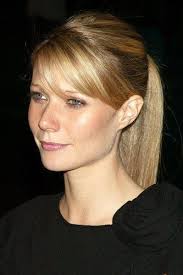 Sleek Ponytail Heavy Fringe Gwyneth Paltrow Hair Side Fringe Hairstyles Hot Hair Styles