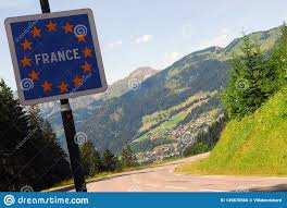 Hasta el 15 de mayo, las fronteras entre en el cantón de ginebra, que cuenta con cerca de 100 000 trabajadores de la vecina francia, la. Poste Indicador De La Frontera Francesa Con Suiza En Las Montanas Francesas Stock De Ilustracion Ilustracion De Texto Nadie 149870566