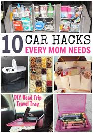 10 Car Hacks Every Mom Needs The Realistic Mama Car Hacks Cars Organization Road Trip Hacks