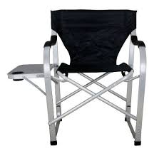 The chair is padded, and the frame is steel. Stylish Camping Sl1214 Black Heavy Duty Folding Camping Director Chair With Side Table Check Out This Outdoor Folding Chairs Folding Chair Directors Chair