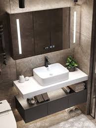 Mirror Cabinet Marble Top Bathroom