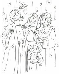 Easy and free to print moses coloring pages for children. Coloring Pages For Children Manna Quail And Water Coloring Home