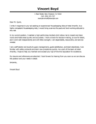 cover letter for housekeeping aide
