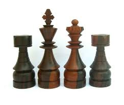 14 Vintage Oversize Chess Pieces Large Wooden King And Queen Etsy Chess Board Wooden Chess Pieces Modern History