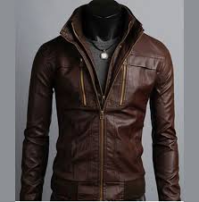 Men S Leather Jackets Korean Style Casual Slim Fit Biker Leather Jacket In 2020 Leather Jacket Men Mens Outfits Jackets Men Fashion